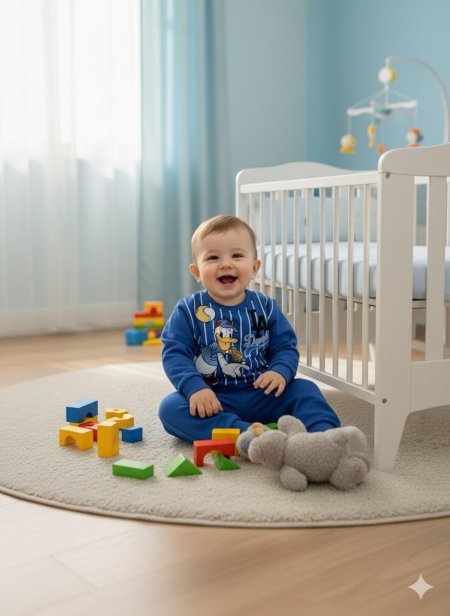 طقم باللون الأزرق الظريف